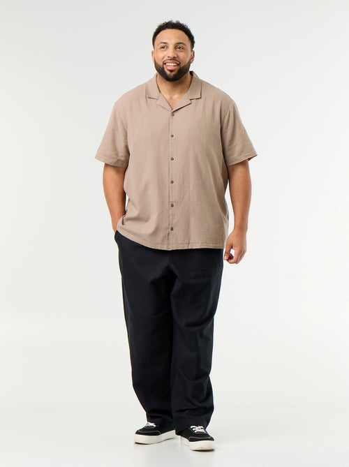 Camicia a maniche corte a tinta unita - Kiabi Camicia a maniche corte a tinta unita - Kiabi