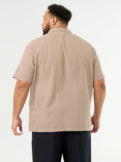 Camicia a maniche corte a tinta unita - Kiabi Camicia a maniche corte a tinta unita - Kiabi
