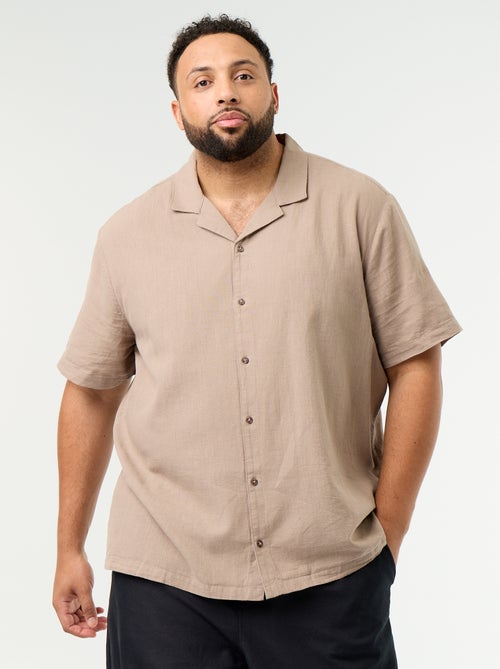 Camicia a maniche corte a tinta unita - Kiabi Camicia a maniche corte a tinta unita - Kiabi