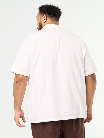 Camicia a maniche corte a tinta unita