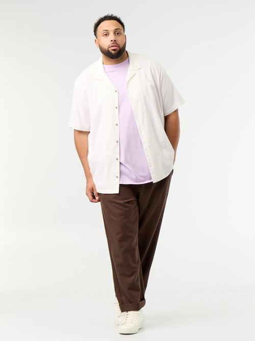 Camicia a maniche corte a tinta unita - Kiabi Camicia a maniche corte a tinta unita - Kiabi