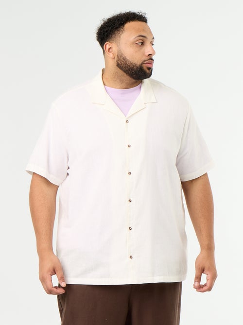 Camicia a maniche corte a tinta unita - Kiabi Camicia a maniche corte a tinta unita - Kiabi