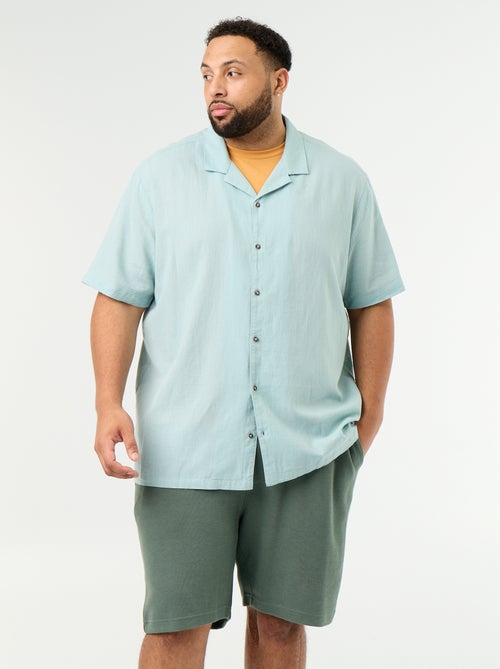 Camicia a maniche corte a tinta unita - Kiabi Camicia a maniche corte a tinta unita - Kiabi
