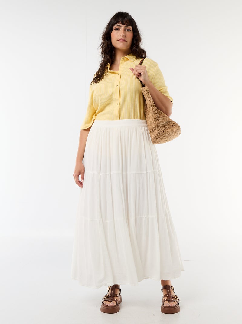 Camicia a maniche corte abbottonata Giallo - Kiabi