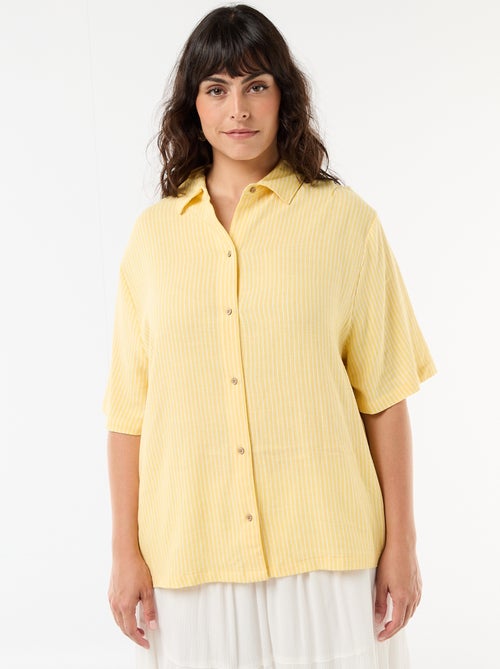 Camicia a maniche corte abbottonata - Kiabi Camicia a maniche corte abbottonata - Kiabi