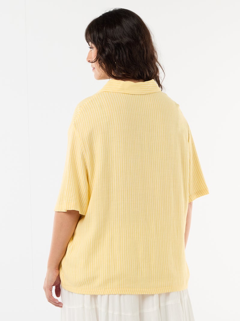 Camicia a maniche corte abbottonata Giallo - Kiabi