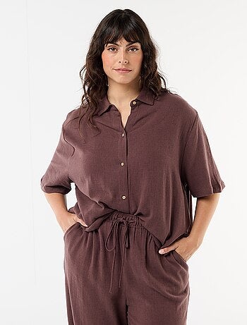 Camicia a maniche corte abbottonata