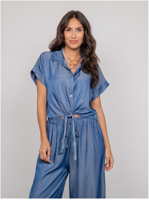 Camicia a maniche corte annodata OMERLIE - Kiabi