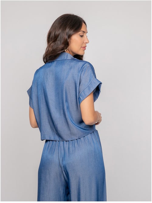 Camicia a maniche corte annodata OMERLIE - Kiabi
