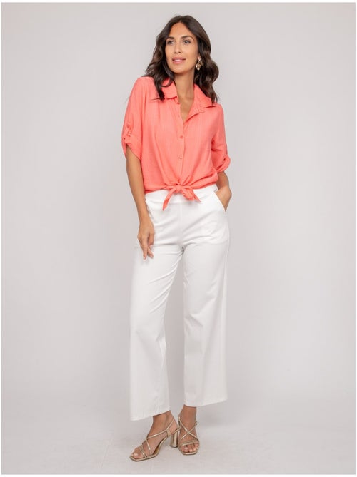 Camicia a maniche corte annodata OVELIE - Kiabi Camicia a maniche corte annodata OVELIE - Kiabi