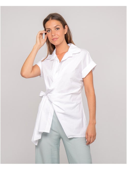 Camicia a maniche corte annodata sul lato OMERVA - Kiabi