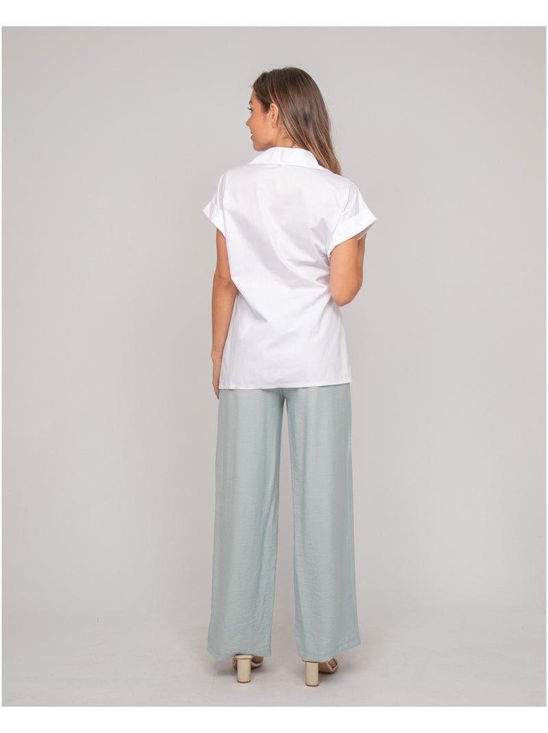 Camicia a maniche corte annodata sul lato OMERVA Bianco - Kiabi