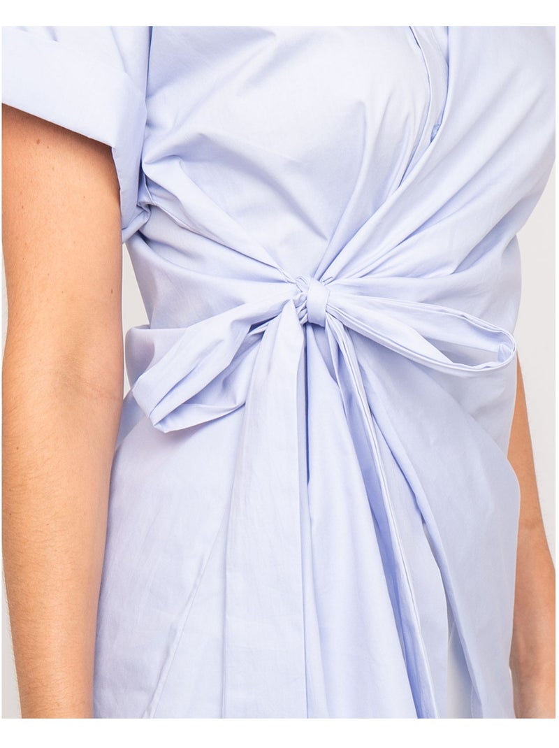 Camicia a maniche corte annodata sul lato OMERVA Blu - Kiabi