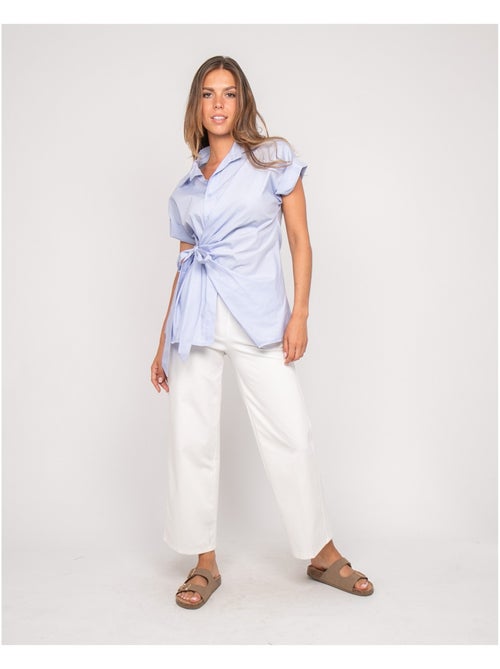 Camicia a maniche corte annodata sul lato OMERVA - Kiabi