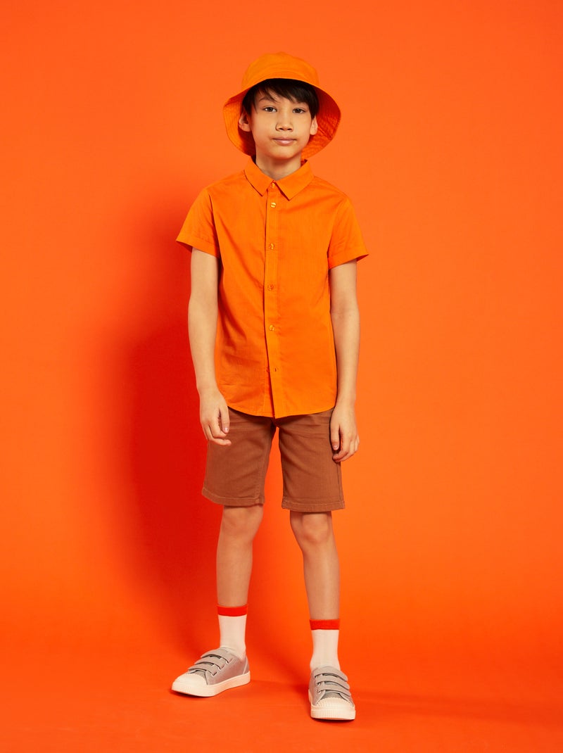Camicia a maniche corte Arancione - Kiabi