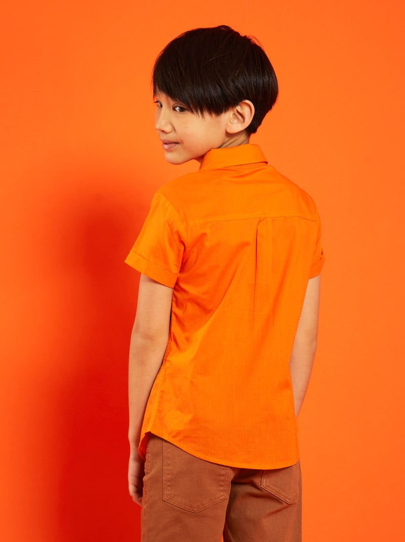 Camicia a maniche corte Arancione - Kiabi
