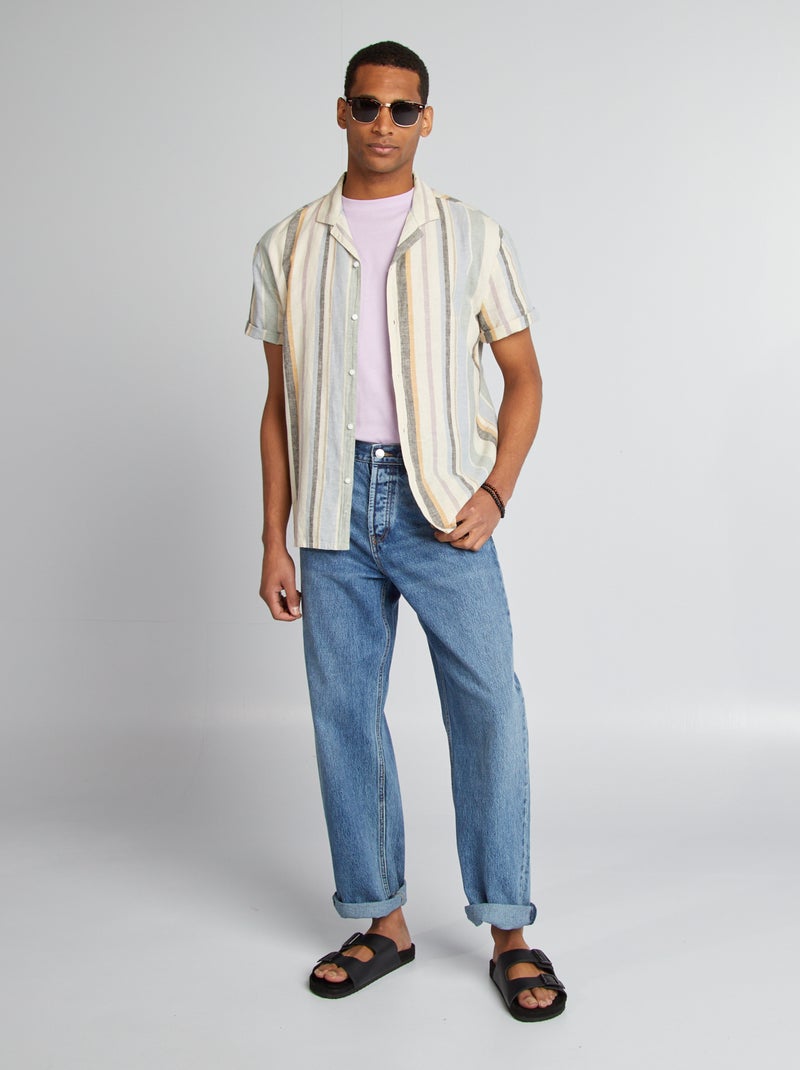 Camicia a maniche corte BEIGE - Kiabi