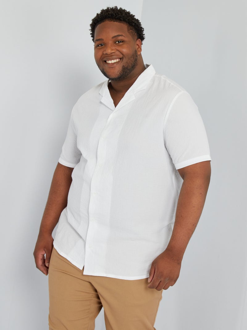 Camicia a maniche corte Bianco - Kiabi