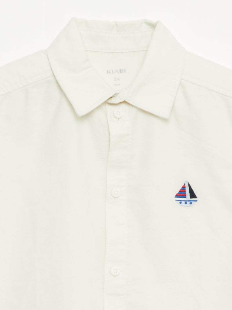 Camicia a maniche corte Bianco - Kiabi
