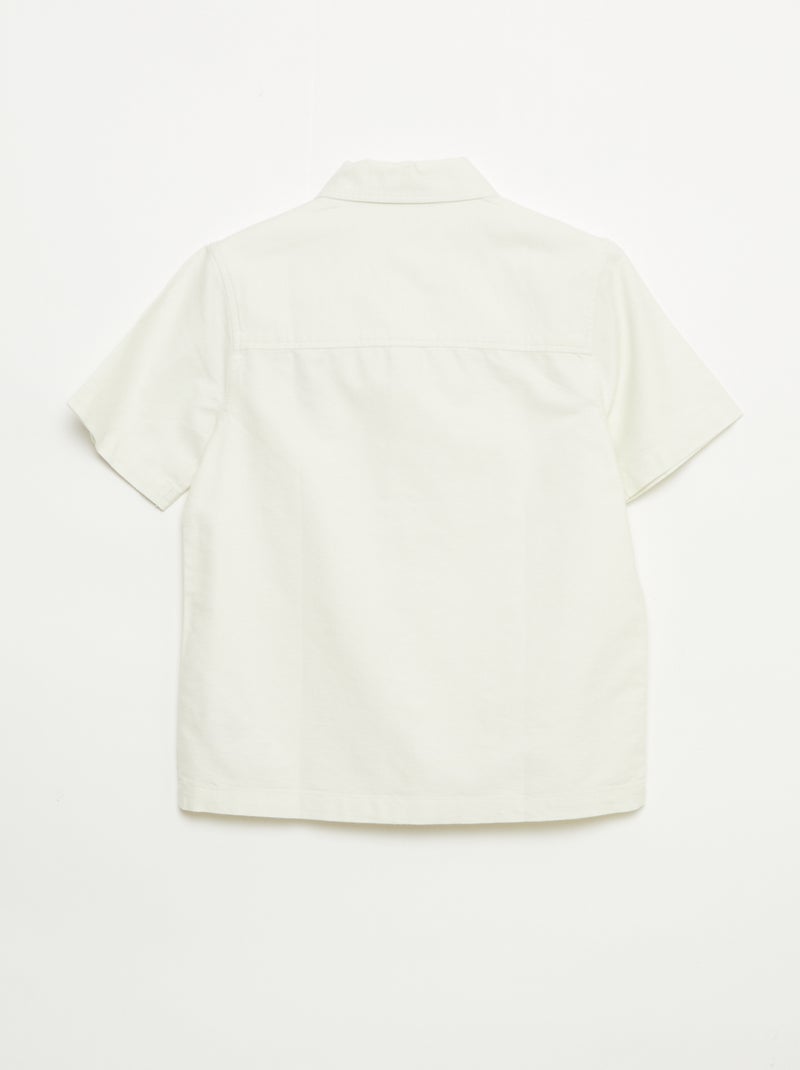 Camicia a maniche corte Bianco - Kiabi