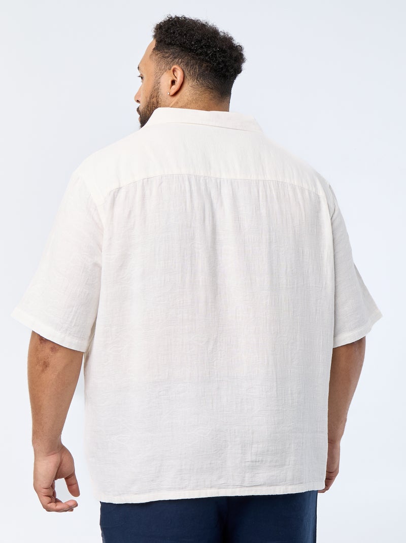 Camicia a maniche corte Bianco - Kiabi