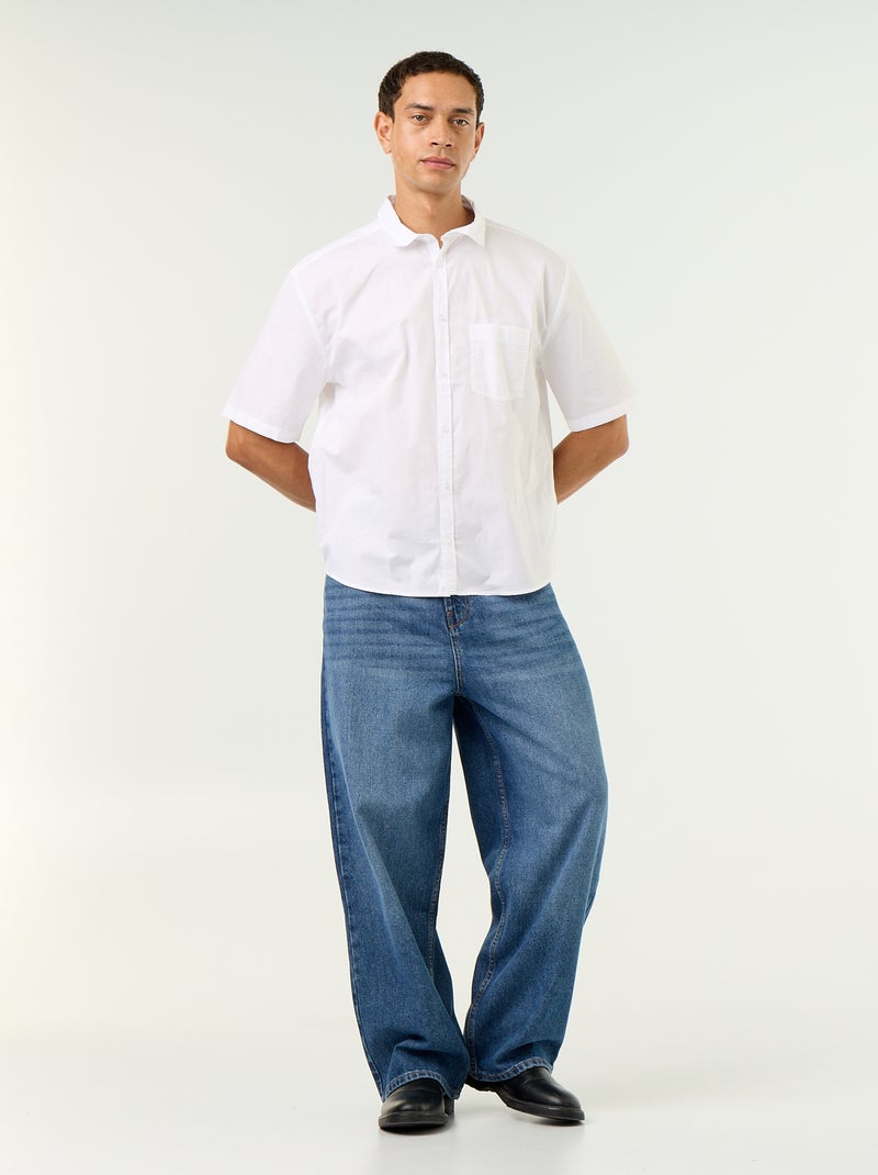 Camicia a maniche corte Bianco - Kiabi
