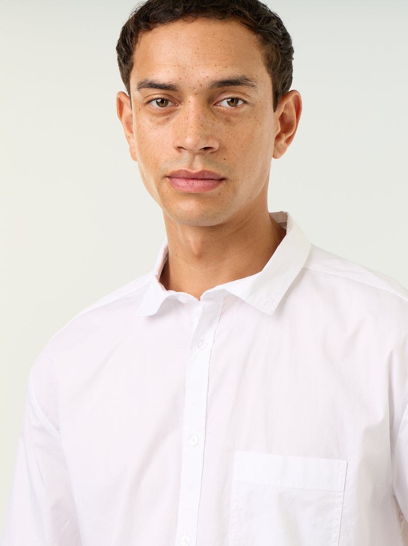 Camicia a maniche corte Bianco - Kiabi