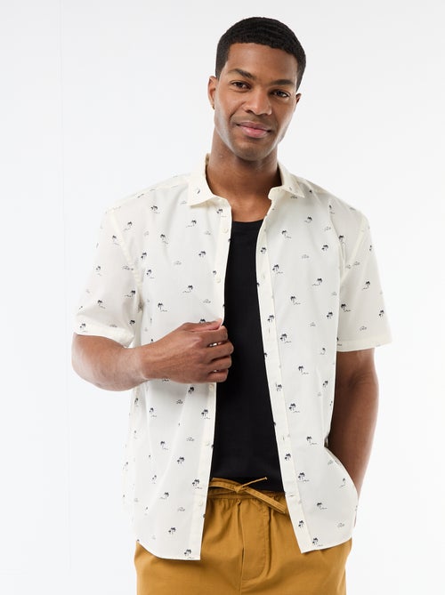 Camicia a maniche corte con apertura abbottonata - Kiabi