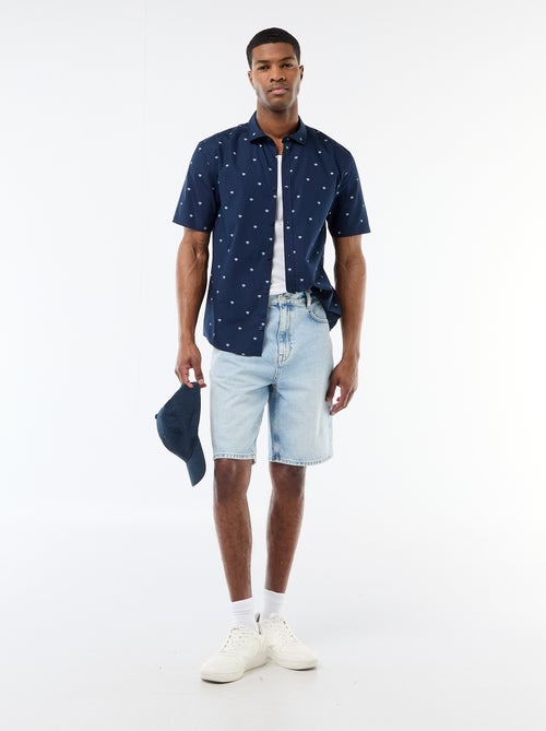 Camicia a maniche corte con apertura abbottonata - Kiabi