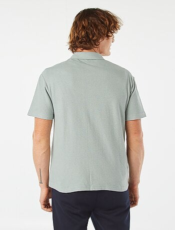 Camicia a maniche corte con collo a polo