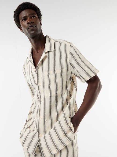 Camicia a maniche corte con collo a revers - Kiabi