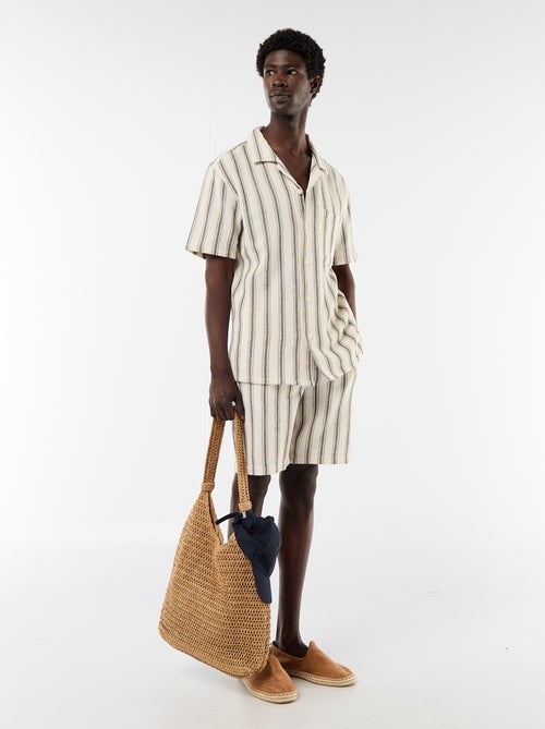 Camicia a maniche corte con collo a revers - Kiabi