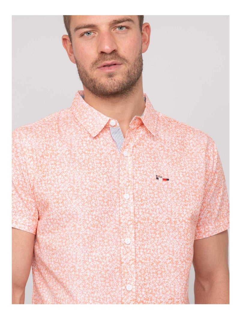 Camicia a maniche corte con motivi DEZELUA Arancione - Kiabi