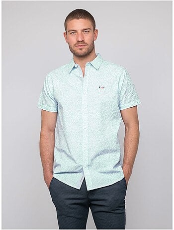 Camicia a maniche corte con motivi DEZELUA