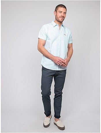 Camicia a maniche corte con motivi DEZELUA