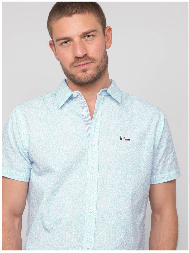 Camicia a maniche corte con motivi DEZELUA Verde - Kiabi