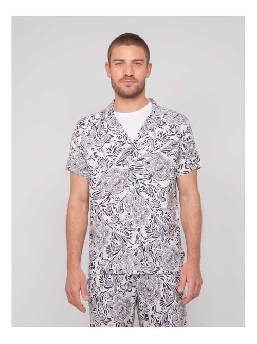 Camicia a maniche corte con motivi DONUPO - Kiabi Camicia a maniche corte con motivi DONUPO - Kiabi