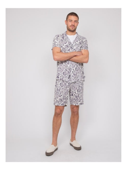 Camicia a maniche corte con motivi DONUPO - Kiabi Camicia a maniche corte con motivi DONUPO - Kiabi