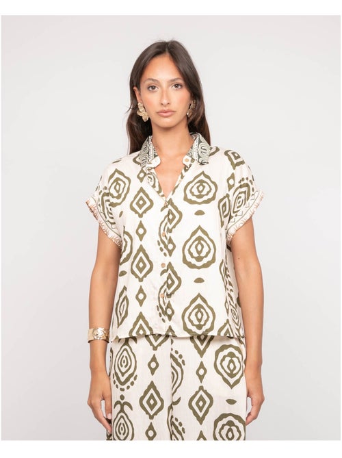 Camicia a maniche corte con motivi OFELIA - Kiabi