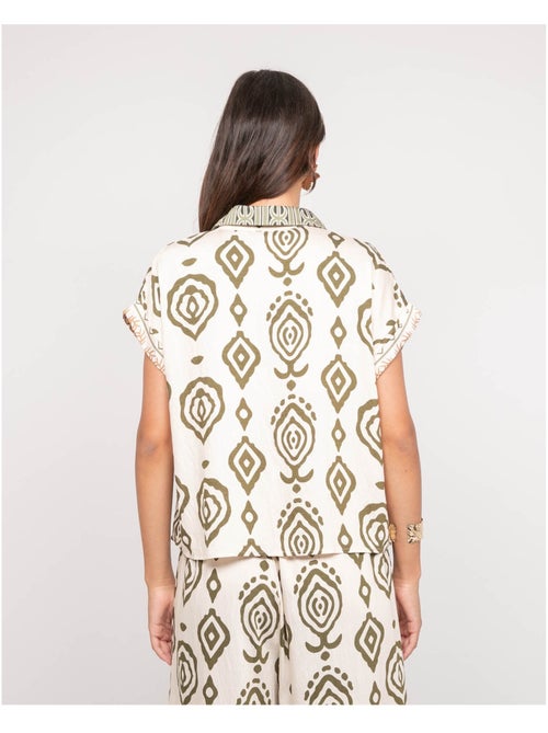 Camicia a maniche corte con motivi OFELIA - Kiabi