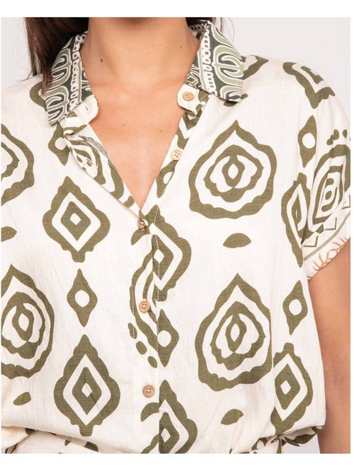 Camicia a maniche corte con motivi OFELIA - Kiabi