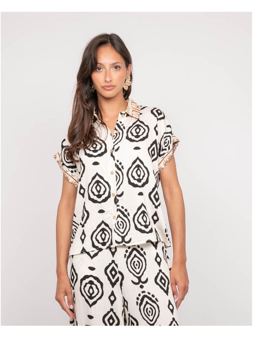 Camicia a maniche corte con motivi OFELIA - Kiabi