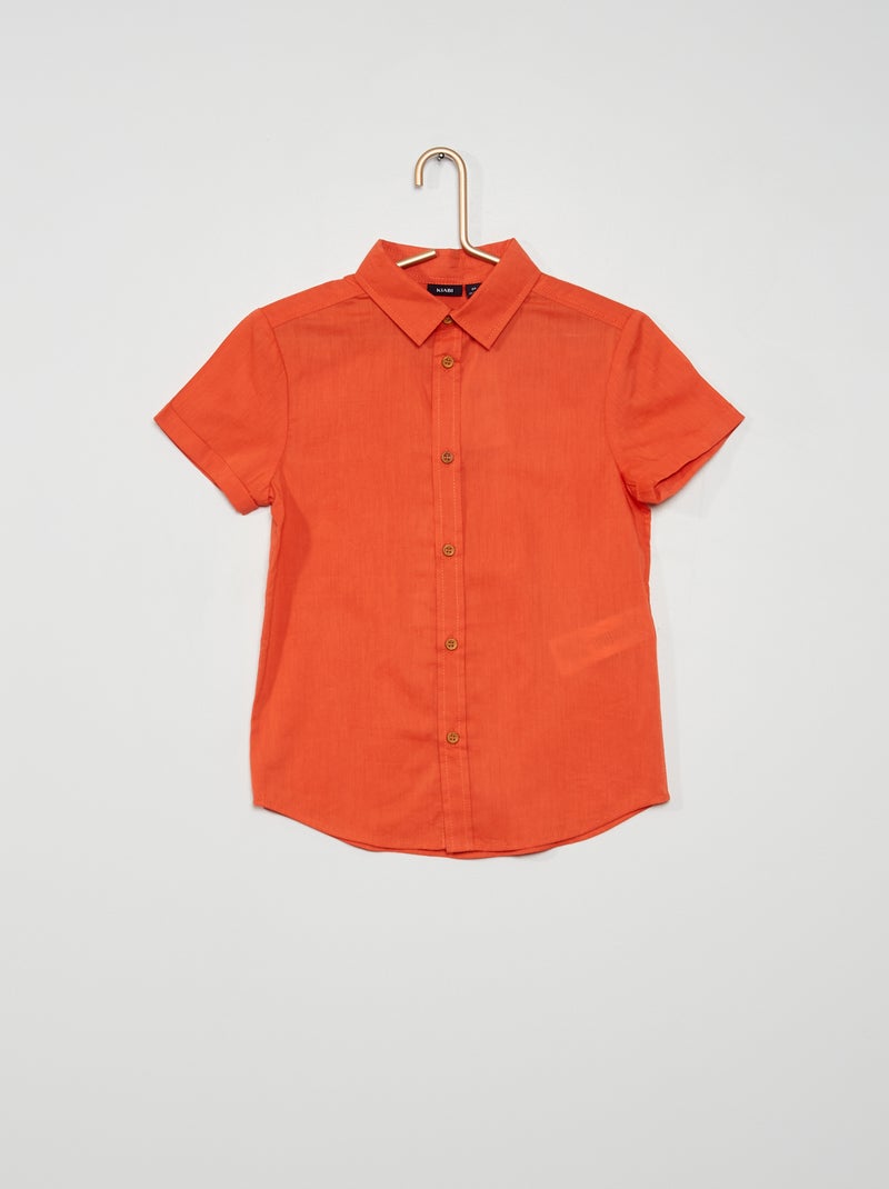 Camicia a maniche corte con motivo ARANCIONE - Kiabi