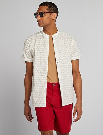 Camicia a maniche corte con motivo