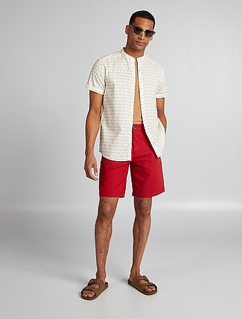 Camicia a maniche corte con motivo