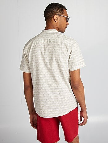 Camicia a maniche corte con motivo