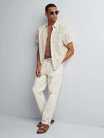 Camicia a maniche corte con motivo