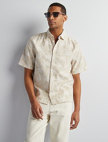 Camicia a maniche corte con motivo
