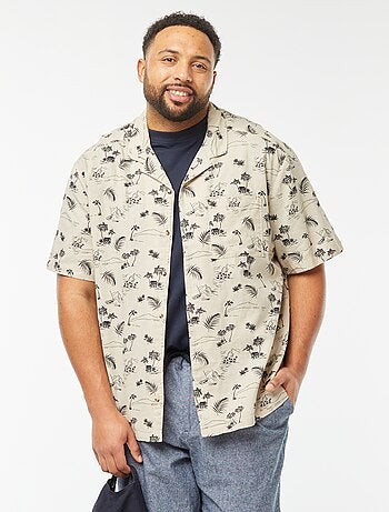 Camicia a maniche corte con motivo