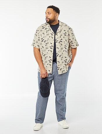 Camicia a maniche corte con motivo